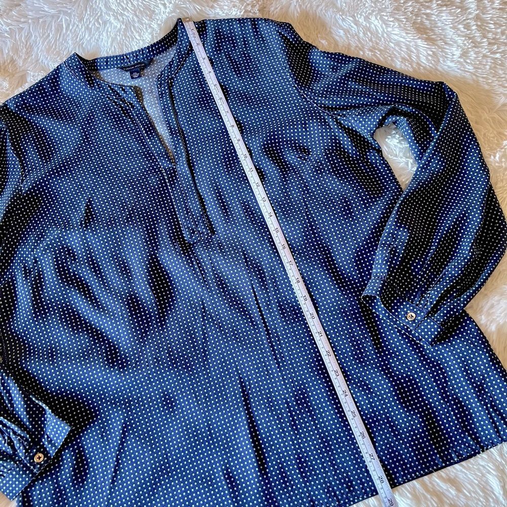 Tommy Hilfiger Navy Polka Dot Shirt XXL - Picture 5 of 12